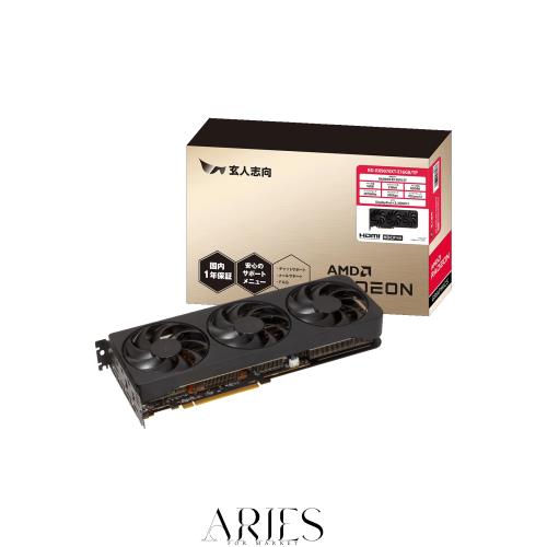 玄人志向 AMD Radeon RX 9070 XT 搭載 グラフィックボード 16GB トリプルファン 【国内正規品】 RD-RX9070XT-E16GB/TP