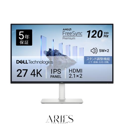 【Amazon.co.jp限定】Dell S2725QS-A 27インチ 4K モニター(無輝点5年保証/4K/IPS非光沢/DP1.4x1,HDMIx2/sRGB 99%/4ms,120Hz/FreeSync Pr