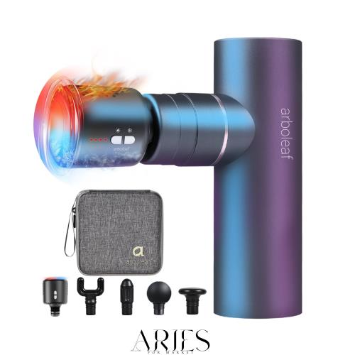 arboleaf 筋膜リリースガン ハンディガン MINI 温冷機能付きヘッド 自適応モード 5種類ヘッド 5段階強力振動 筋膜リリース 筋膜ガン Type