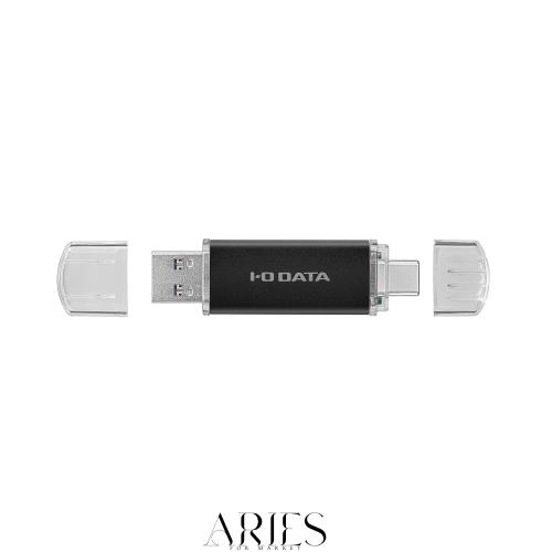 IODATA USBメモリー 256GB Type-A＆Type-C搭載 USB 3.2 Gen 1対応 スマホ 容量不足 PC データ共有 バックアップ 日本メーカー ブラック U3
