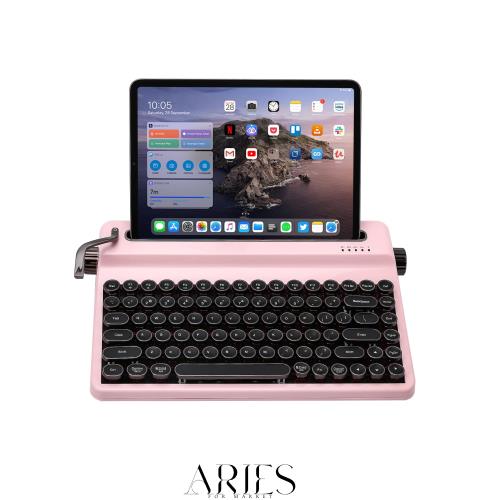 YUNZII QL75 タイプライターキーボード ワイヤレス レトロメカニカルキーボード ホットスワップ対応 パンクスタイルの丸型キーキャップ R