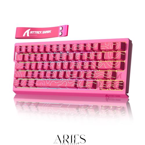 ATTACK SHARK X68HE ラピットトリガー ポーリングレート8000Hz対応 RT0.01mm 8000hz RGB 有線USB 磁気スイッチ 0.125msディレイ ゲーミン