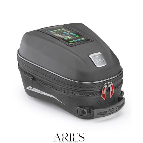 GIVI(ジビ) バイク タンクバッグ 15L 容量可変式 スマホホルダー付き 容量可変式 タンクロック ST612+ 48831