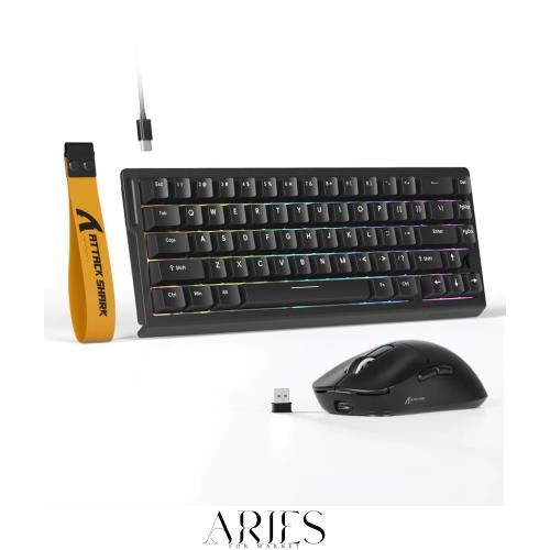 ATTACK SHARK【 X68HE ＆ X3】ラピッドトリガー キーボード 高速反応 有線8KHZ ゲーミング キーボード マウスセット 調整可能なアクチュエ 8,787円