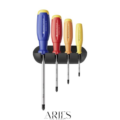 PB SWISS TOOLS ピービースイスツールズ スイスグリップEVO レインボー プラスドライバーセット 4本組 箱入 38242.HRBCBB