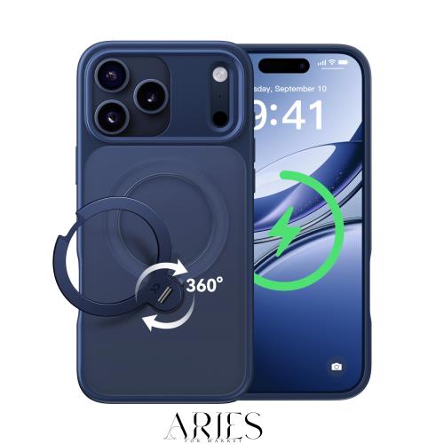 【2025最高傑作＆定点360度回転】CASEKOO iPhone 17 Pro Max 用 ケース MagSafe対応 米軍MIL規格 360°全方向耐衝撃 【横縦両立・角度自由