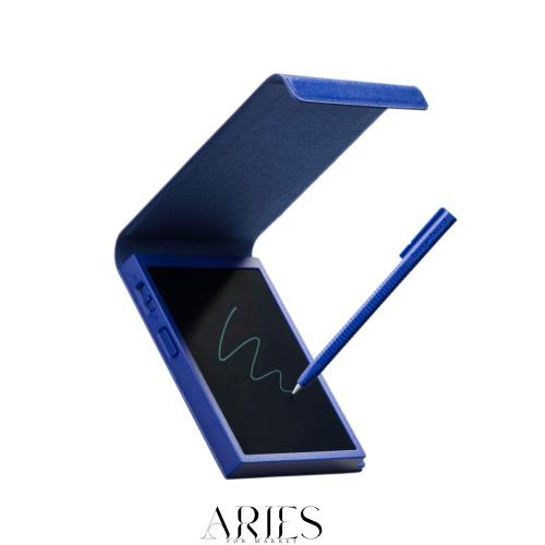 キングジム 電子メモパッド ブギーボード 4インチ カバー付き 消去ロック 電池交換可 BB-21-B 青