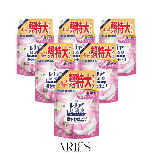 レノア 超消臭1WEEK 柔軟剤 極やわ仕上げ ふんわりブロッサムの香り 詰め替え 1900mL×6袋 [大容量] [ケース品]
