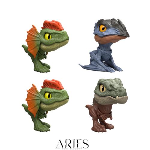 マテル ジュラシックワールド(JURASSIC WORLD) かみかみ恐竜コレクション Dアソート 子供向けフィギュア ミニフィギュア4体 BOX販売 4歳