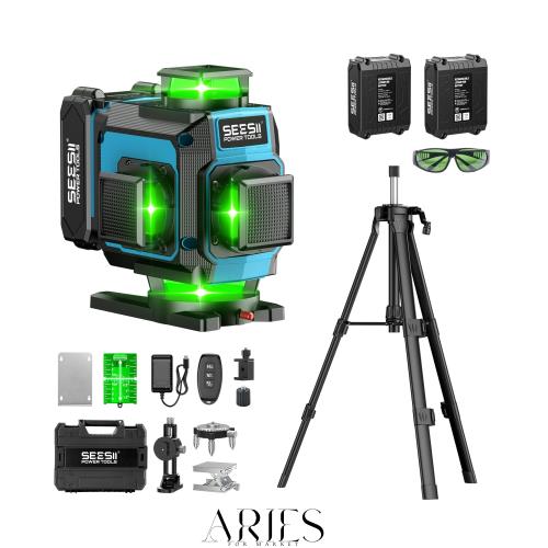 レーザー墨出し器 グリーン 水平器 4x360° レーザー 16ライン