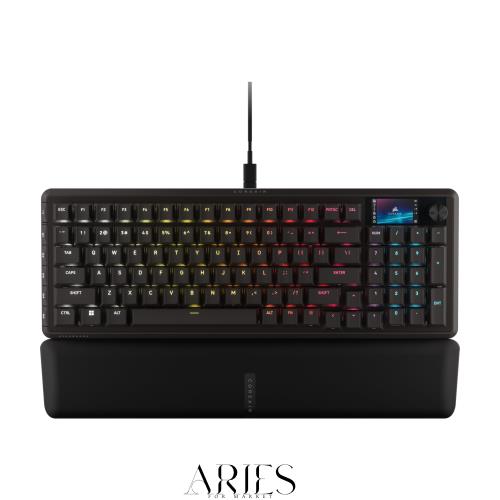 CORSAIR VANGUARD 96 PRO 有線ゲーミングキーボード 96% 配列 Hall Effect メカニカル ？ MLX Hyperdrive リニアスイッチ, LCDスクリーン