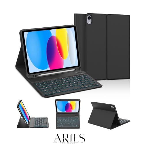[新開発]KVAGO ipad A16 11世代/ 第10世代 超軽量 US英語配列キーボード ケース 7色バックライト 脱着式 Bluetoothキーボード 11インチ/1
