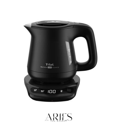 ティファール 電気ケトル 0.8L 温度調節 9段階 マットな質感のデザイン 転倒お湯もれロック 「アプレシア ロック コントロール ブラック