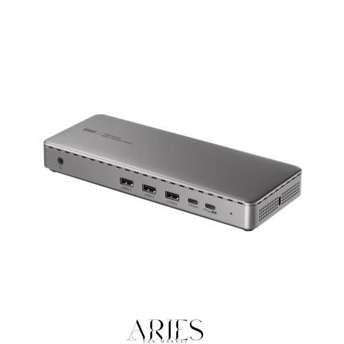 サンワサプライ USB C ドッキングステーション 4K/60Hz×3画面出力 HDMI×3/DP×2 100W PD対応 2.5G 有線LAN USB 10Gbps Windows/Mac対応