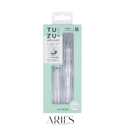 セーラー万年筆 万年筆 TUZU ADJUST ツヅ アジャスト 12-0561 セルフパッケージ グラッシー(クリスタルホワイト, 太字B)