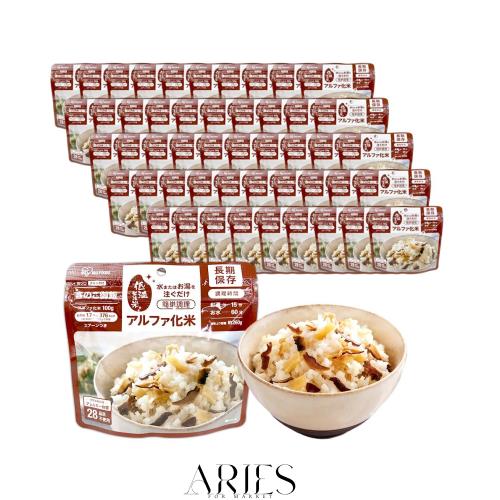 アイリスオーヤマ(IRIS OHYAMA) 非常食 (製造から) 5年保存 アルファ米 50食セット α化米 きのこご飯 100ｇ ×50袋