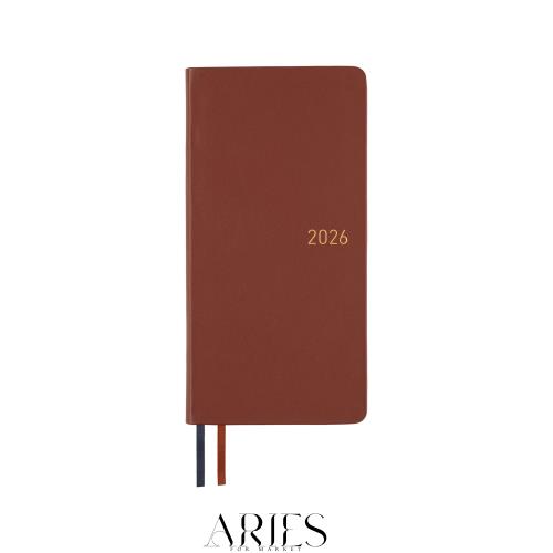 ほぼ日手帳 2026 weeks ファインクラシック/ワインブラウン 4月始まり 週間手帳 週間レフト スリム縦長