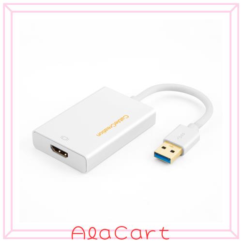 USB HDMI変換アダプタ CableCreation USB3.0 DisplayLink対応 ホワイト