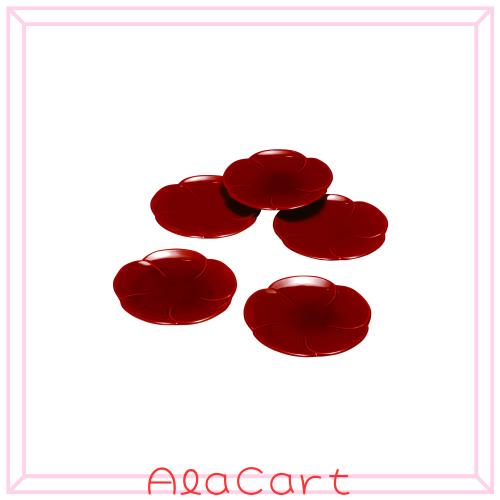 紀州のぬりもの 梅型 銘々皿 4.5 両面 春慶塗 5枚 セット 22-63-3 揃 和菓子 漆器 紀州塗り おしゃれ 和風