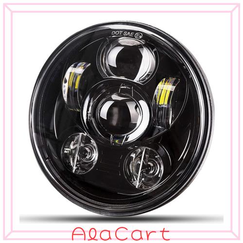 SKTYANTS 5.75インチ ハーレーオートバイク用 LEDヘッドライト プロジェクター ブラック hi/loの通販は 5,563円