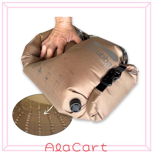 旅行用洗濯袋 Scrubba Washbag スクラバ ウォッシュバッグ 便利トラベルグッズ キャンプ 携帯用洗濯袋 (ブラウン)