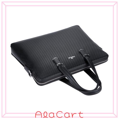 FSDWG ビジネスバッグ レザー A４サイズ対応 防水 ブラック ブルー