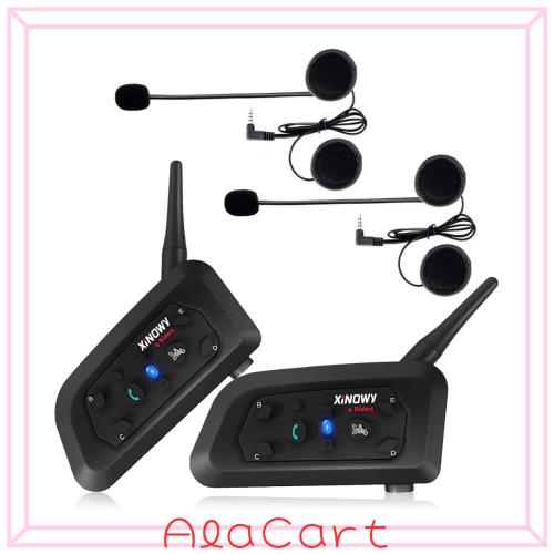 Mihono バイクインカム 6Riders （2台セット） V6Pro昇級版 ツーリング 6人ペアリング 2人同時通話 Bluetooth インターコム 1200M 12時間の通販は 8,547円