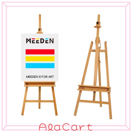 MEEDEN イーゼル ブナ木製 160-226cm 前傾式 角度調節 物置トレイ付き 垂直収納可能 最大121cmの張りキャンバスを対応 A型フレーム 組み