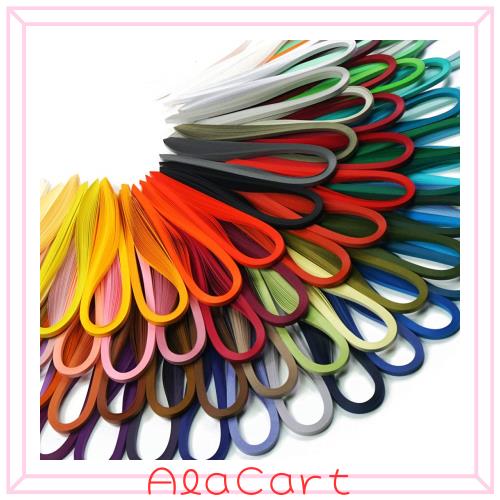 JUYAクイリングキット2880枚紙72種類の単色 各袋は40枚の紙日本製の紙 長さは390mm 幅1.5mm