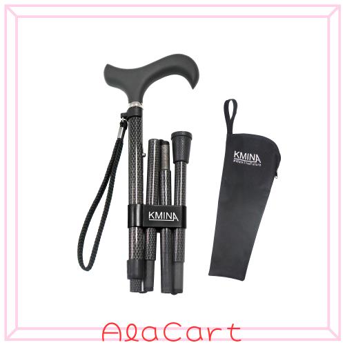 KMINA PRO - 折りたたみ杖 カーボンファイバー、男性用ステッキ
