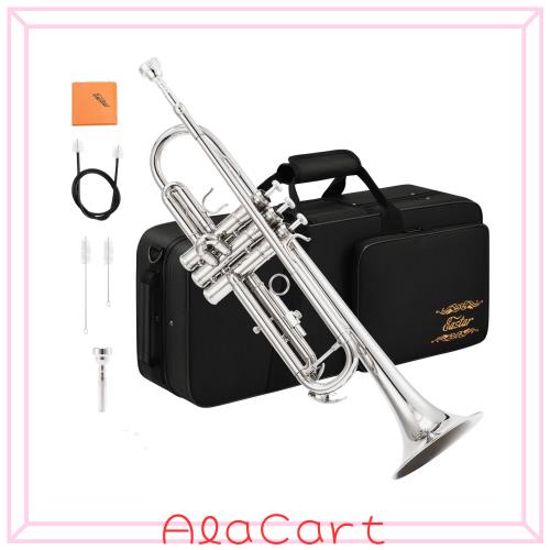 Eastar トランペット Bb調 Trumpet 初心者 清潔アクセサリー付 (ニッケルメッキ)