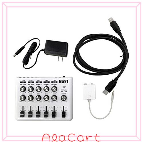Maker hart Loop Mixer 5通信路ステレオ発声ミキサー 白