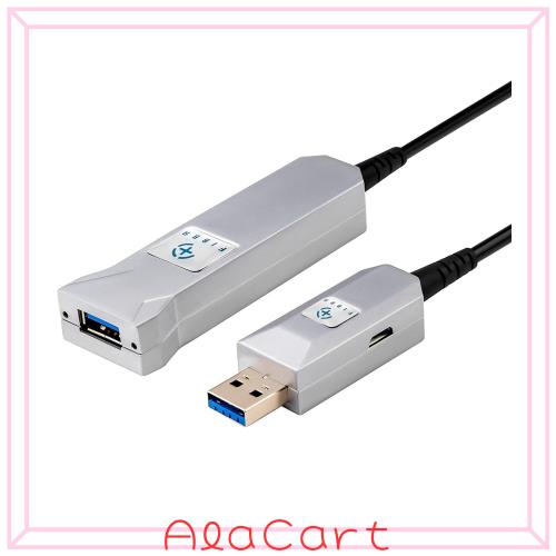 FIBBR 超ロング USB 3.0 延長ケーブル タイプ A オス - メス、15M 高速 5Gbps データ転送エクステンダー コード、プレイステーション、プ