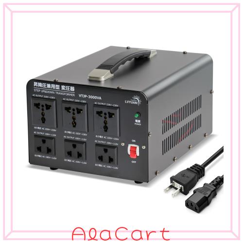 LVYUAN（リョクエン）アップトランス ダウントランス 3000W 海外国内両用型変圧器 降圧・昇圧ポータブルトランス 【220V地域機器対応 変