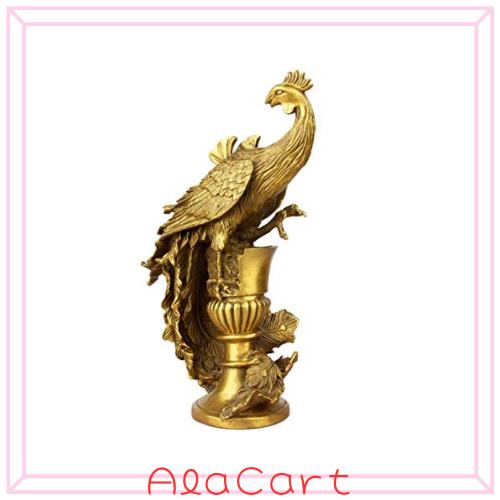 YISHUI 風水 銅製 鳳凰 飾り物 オブジェ HP0074