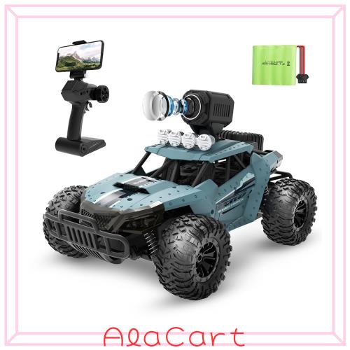 DEERC ラジコンカー こども向け オフロード RCカー カメラ付きラジコン 1/16 操作時間30分 時速20km/h 2.4GHz WiFi FPVリアルタイム リモ