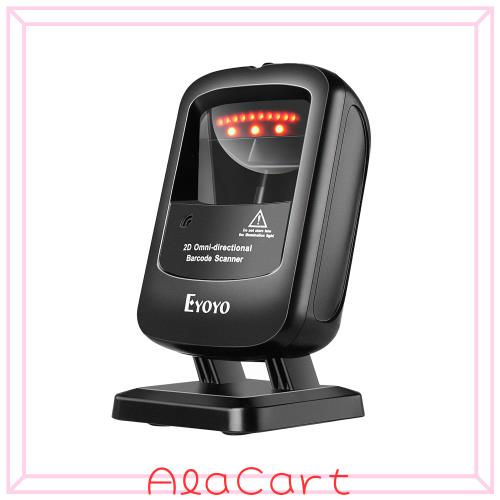 Eyoyo バーコードスキャナー 1D/2D QRコード対応 USB有線 卓上式