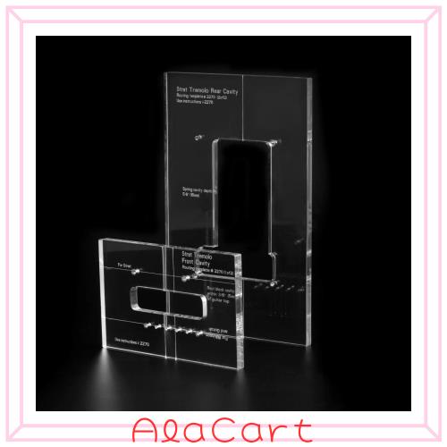 Musiclily Pro CNC 正確なアクリル伝統的なストラトスタイルギタートレモロブリッジ用テンプレートセット