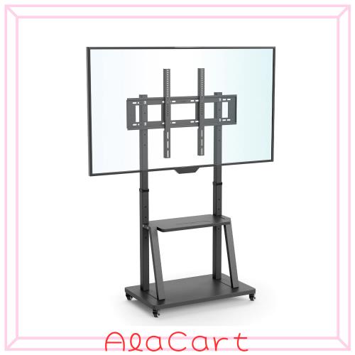 UNHO テレビスタンド キャスター付き 32〜100インチ テレビ台 大型テレビ 壁寄せスタンド ハイタイプ 耐荷重80？ 高さ調整 モニタースタ