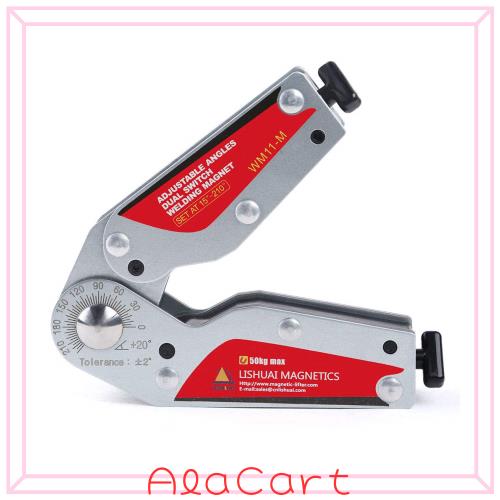LISHUAI 15-210度 溶接 マグネットホルダー/2つのスイッチ 内側/外側磁気クランプ (S)