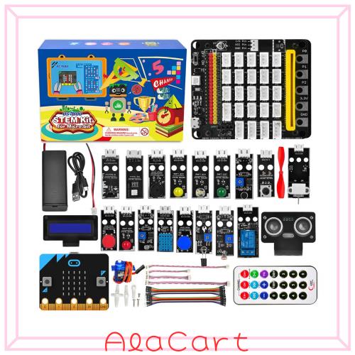 OSOYOO BBC micro:bit(マイクロビット) 初心者向け プログラム・STEM学習 ビジュアルプログラミング キット(micro:bit 基板付き)