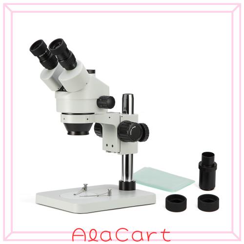 SWIFT 実体顕微鏡 三眼式 ズーム式 工業用 検査用 倍率:7x-45x 360°回転式ヘッド 作動距離100ｍｍ 照明装置付 56灯-LEDリングライト（S7