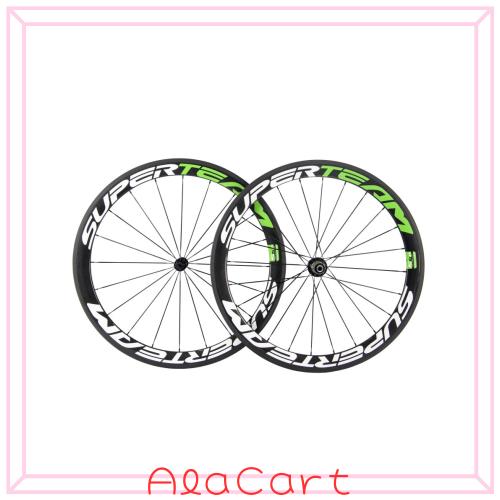 SUPERTEAM 50mm 700c 23mm カーボンホイールセット ロードバイク用