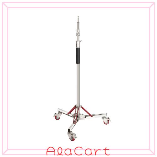 Neewer ライトスタンド 三脚スタンド 100％ステンレス鋼 頑丈 最大高さ305cm 調整可能 キャスター付き 写真スタンド ホイールベース スタ