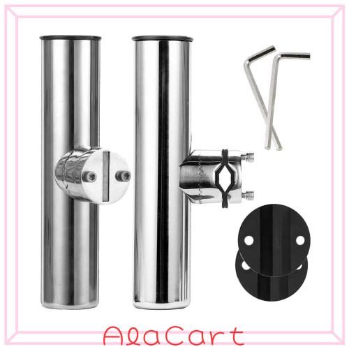 QISHUO ステンレス ロッドホルダー 船 ロッドホルダー 船用 ボード 原付　ロッドポスト 竿立て トローリングロッド回転防止対応 角度調整