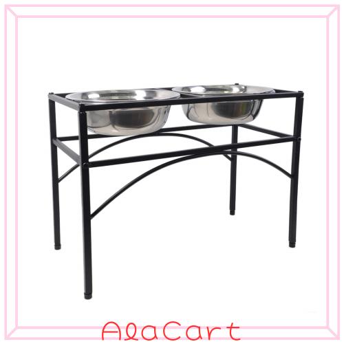 JPFASHIONING犬 食器 ペット食器スタンド 餌皿 猫 ペット食器台 ペット用食器 ペットダブボウルスタンド 犬食器ステンレス ペットボウル の通販は 4,865円