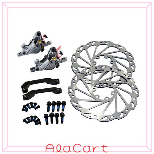JUIN TECH M1 Hydraulic MTB E-Bike Disc Brake Set 160mm with Rotor Front and Rear Gray JT1949