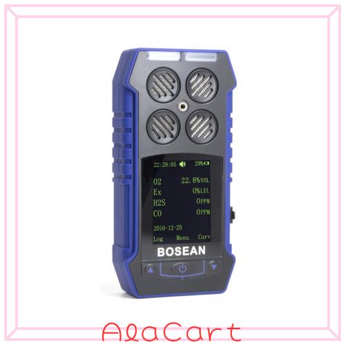 BOSEAN複合ガス測定器 ポータブル 4−in−1 ガス検出器 検知器 カラフルスクリーン 可燃性ガス EX CH4/硫化水素H2S/酸素O2 / 一酸化炭素CO