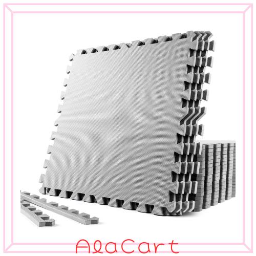 SOLPEX トレーニング ジョイントマット エクササイズマット 防音 衝撃吸収マット ホームジム 大判 ジムマット 60cm×60cm×1.2cm 6枚/12