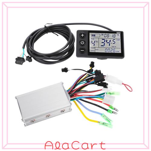 電動自転車 ブラシレスコントローラー 防水 高温抵抗 内部回路保護 散熱 過負荷防止 LCDパネル 22.5mmハンドルバー対応 サイズ小型 軽量